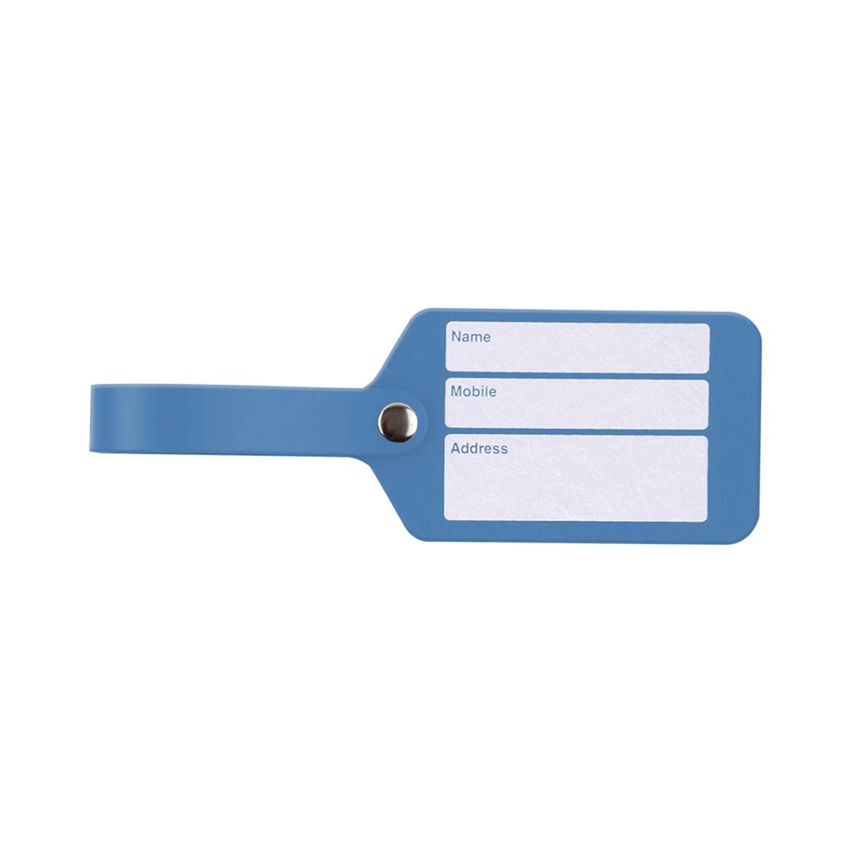 Etiqueta para maleta vacavaliente azul claro 1