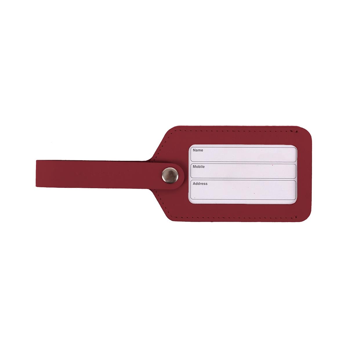 Etiqueta para maleta con ventana vacavaliente granate Merlot-1
