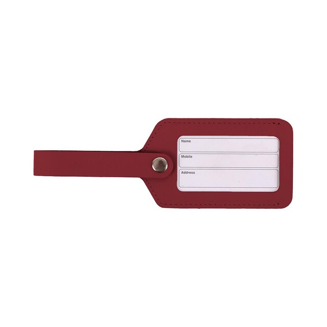 Imagen 0 de Etiqueta para maleta con ventana vacavaliente granate