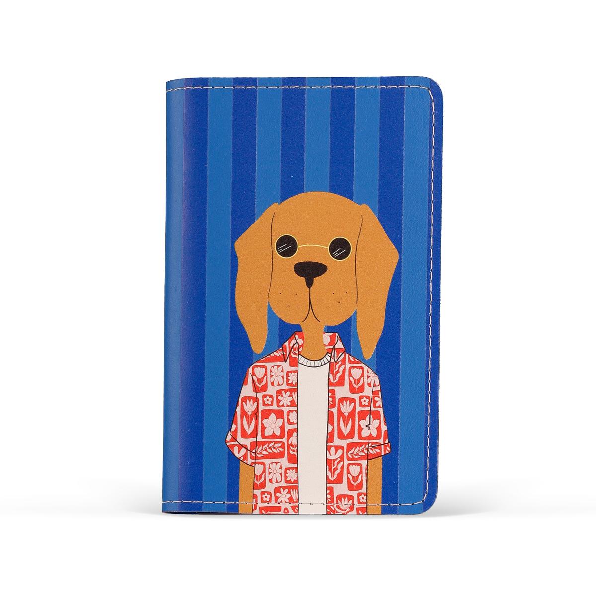 Portapasaporte Mariisore Dog Hipster vacavaliente Ocean Blue-1