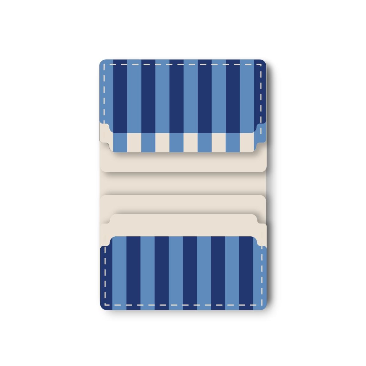 Porta-cartões Duplo Vacavaliente às Riscas Azul 2