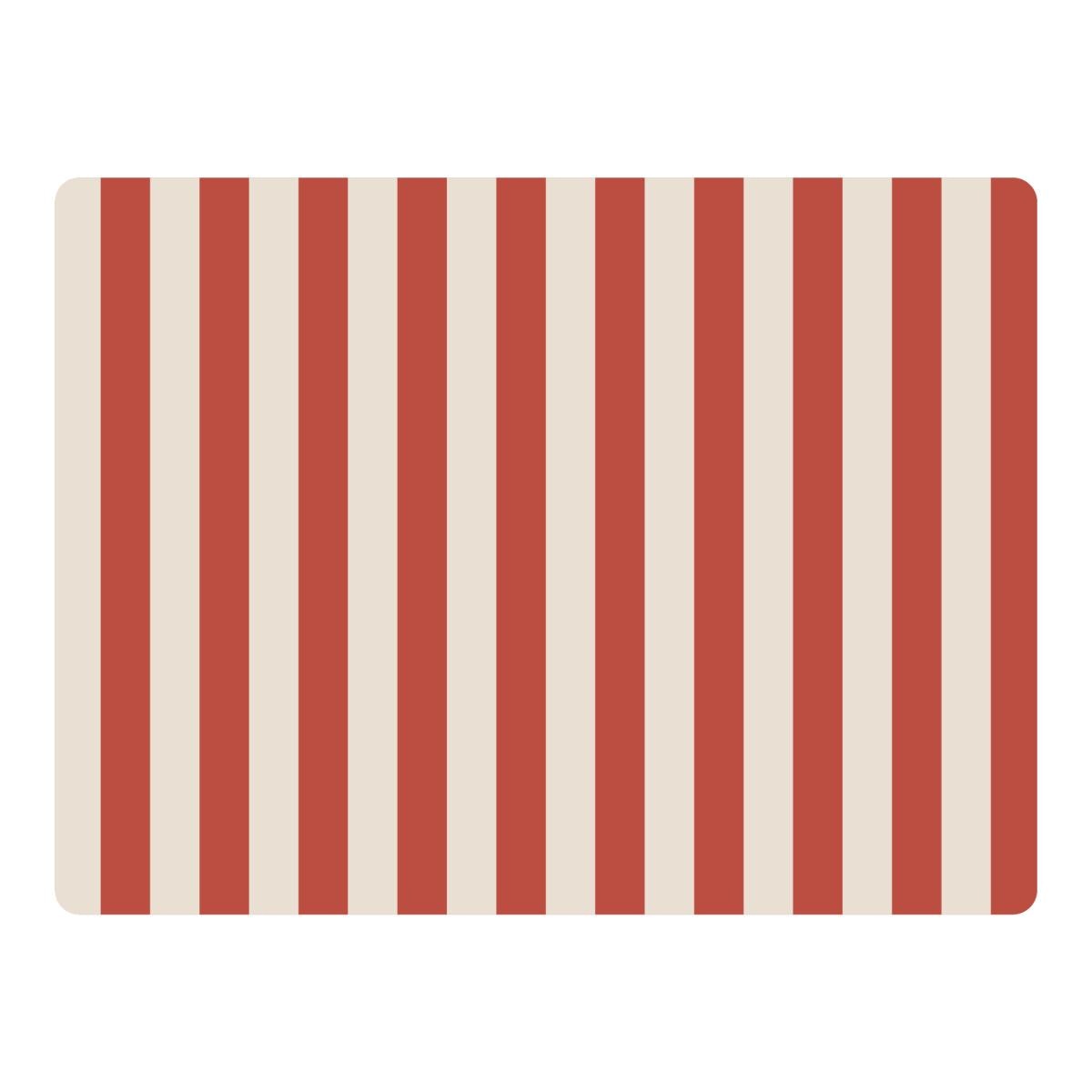 Imagen 0 de Individual rectangular Vacavaliente rayas rojo