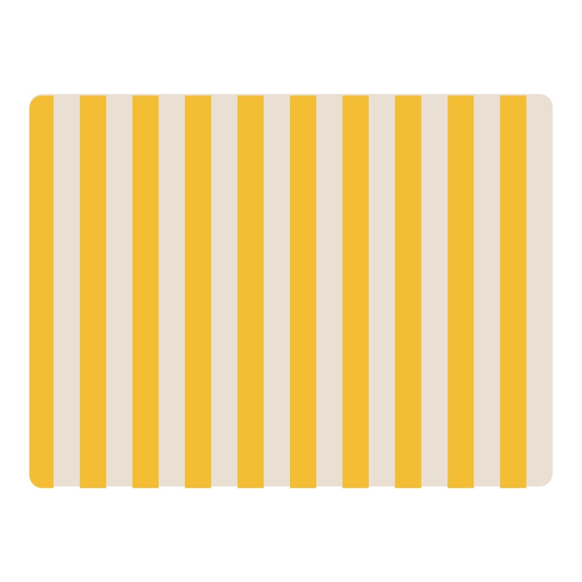 Imagen 0 de Individual rectangular Vacavaliente rayas amarillo