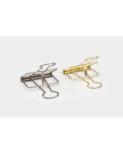 Pinças de Aço 51mm - Prateado Dourado-3