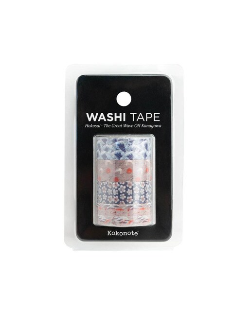 Conjunto de 4 Washi Tape Hokusai - Azul e Cinzento Azul / Cinzento-3