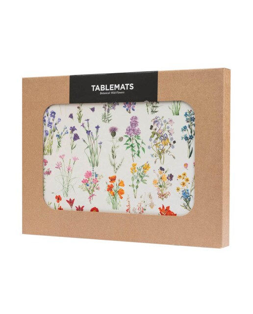 Conjunto 4 Bases Botanical Wild Flowers - Branco Branco / Lilás-2