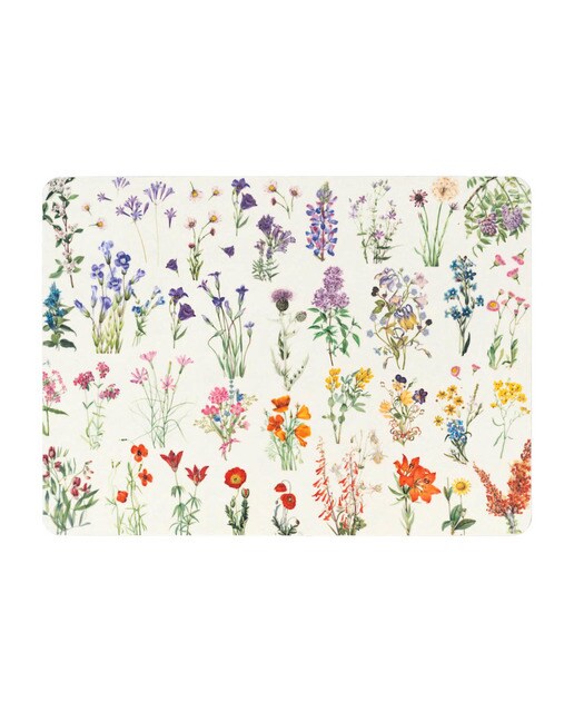 Conjunto 4 Bases Botanical Wild Flowers - Branco Branco / Lilás-3