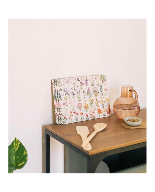 Conjunto 4 Bases Botanical Wild Flowers - Branco Branco / Lilás-5
