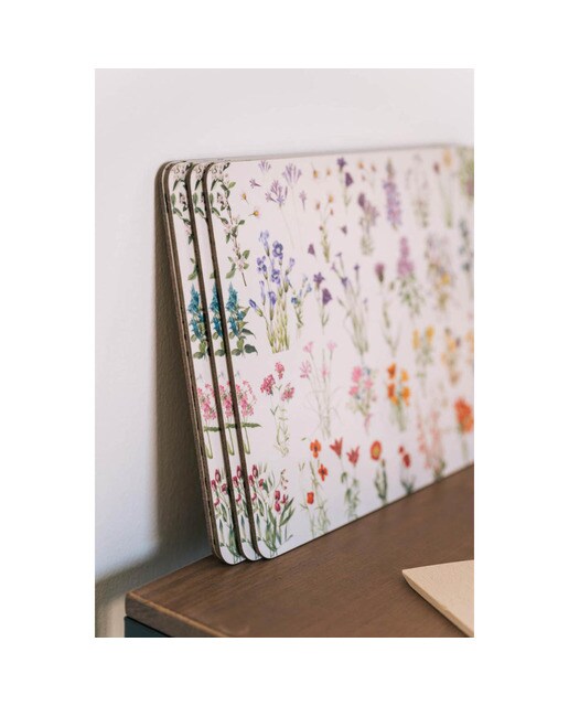Conjunto 4 Bases Botanical Wild Flowers - Branco Branco / Lilás-6