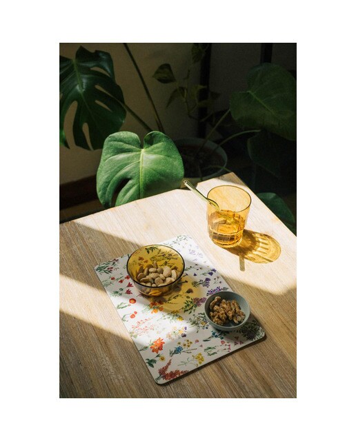 Conjunto 4 Bases Botanical Wild Flowers - Branco Branco / Lilás-8
