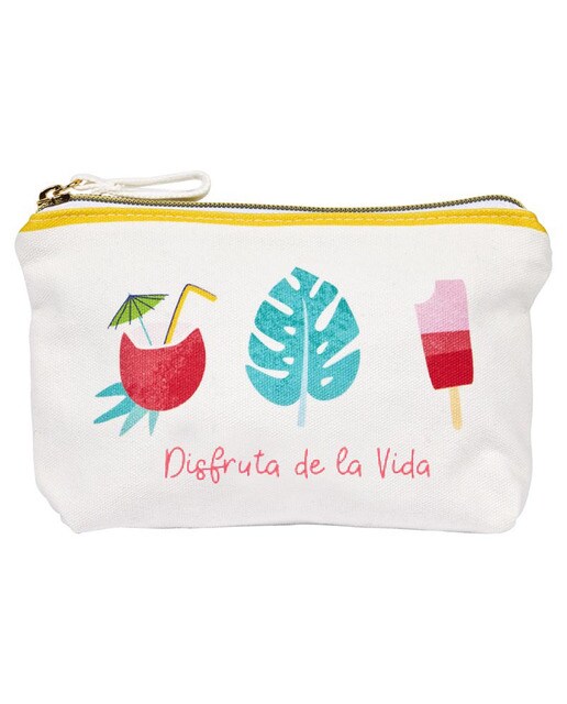 Estojo simples de algodão Imagem Cocktail branco Branco-1
