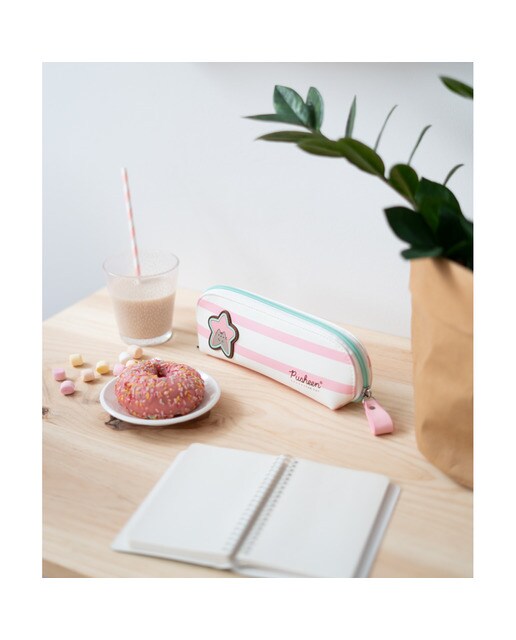 Estojo Pusheen Rose Collection 21x9x12 Rosa Rosa / Branco-4