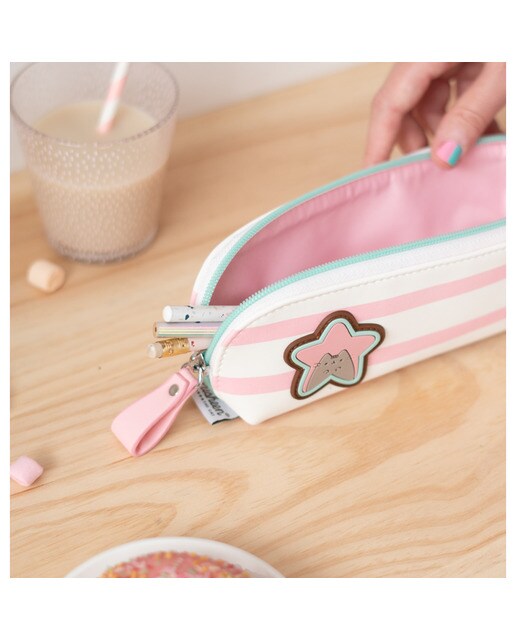 Estojo Pusheen Rose Collection 21x9x12 Rosa Rosa / Branco-7