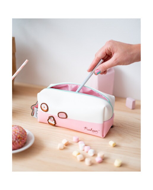 Nécessaire de Maquilhagem Pusheen 20x9x10 Rosa Rosa / Branco-7
