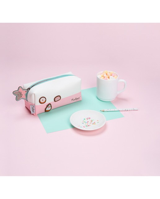 Nécessaire de Maquilhagem Pusheen 20x9x10 Rosa Rosa / Branco-8