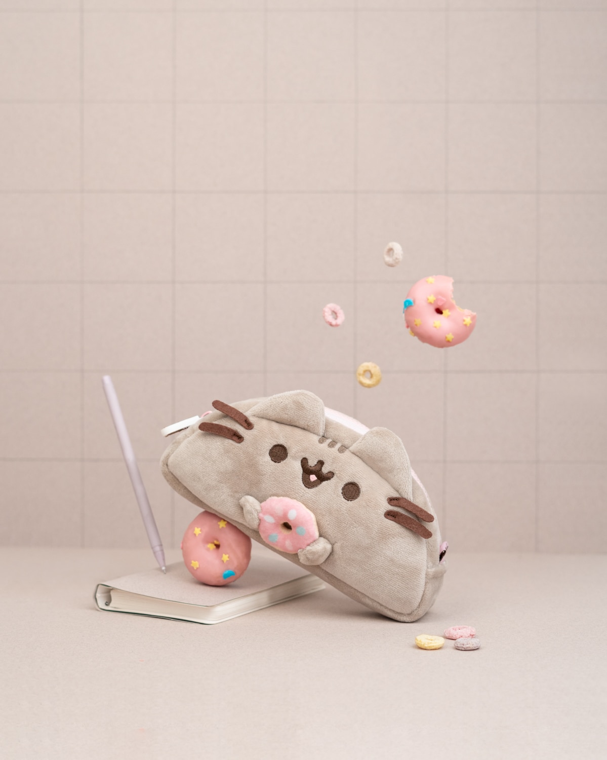 Estojo de peluche Pusheen 20x5x10 castanho Castanho / Rosa-7