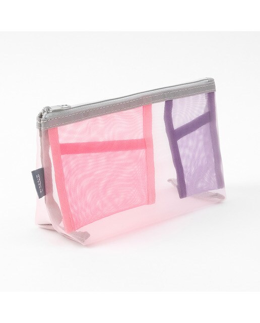Estojo de Malha com Bolsos Interiores - Rosa/Roxo Rosa / Roxo-3