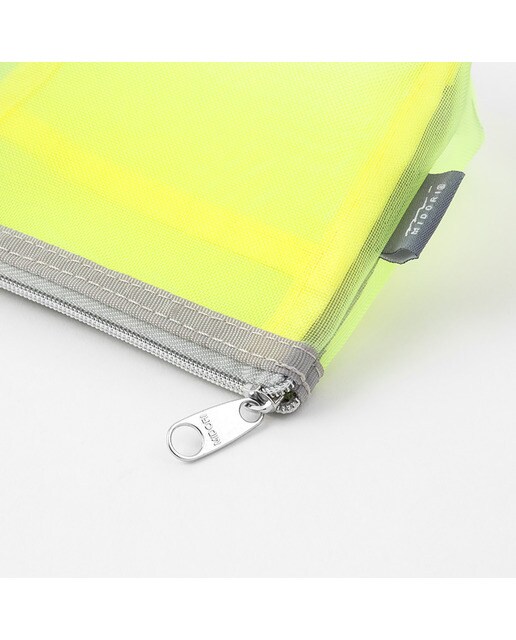 Estojo de Malha com Bolsos Interiores - Amarelo/Verde Amarelo / Verde-4