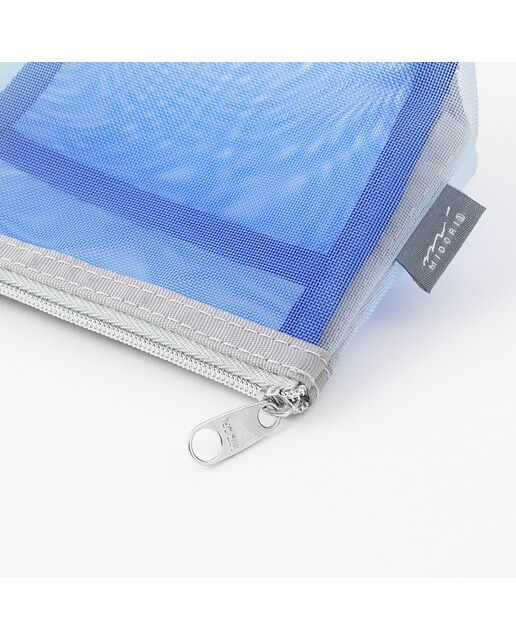 Estojo de Malha com Bolsos Interiores - Azul Azul-4