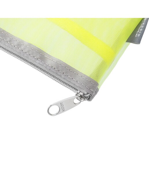 Estojo de Malha Plano com Bolsos Interiores - Amarelo/Verde Amarelo-4