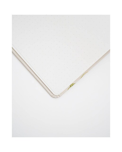 Caderno Encadernação Artesanal Botanical Flower A5 - Branco Branco / Lilás-4