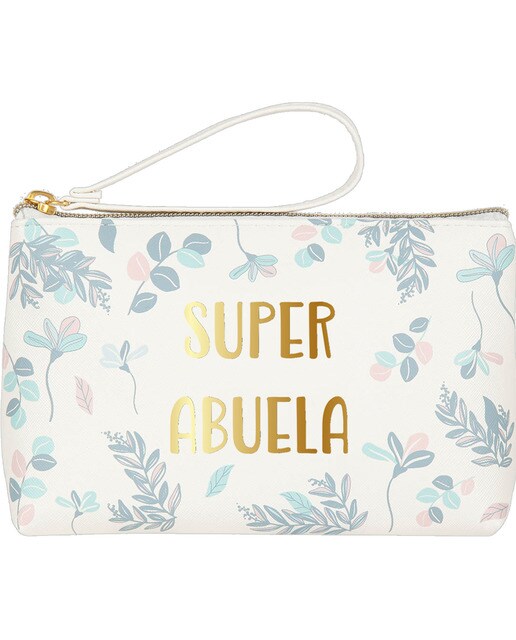 Estojo Simples Grande com Fecho de Correr Super Avó - Branco Branco-1
