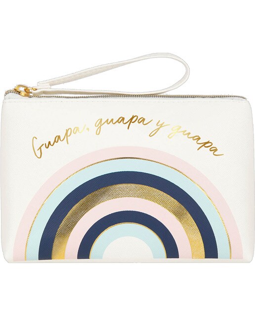 Estojo Simples Grande com Fecho de Correr Guapa, Guapa y Guapa - Branco Branco / Multicolor-1