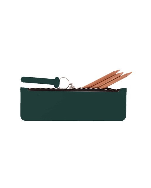 Estojo plano para lápis pequeno vacavaliente verde amazónia Verde-2