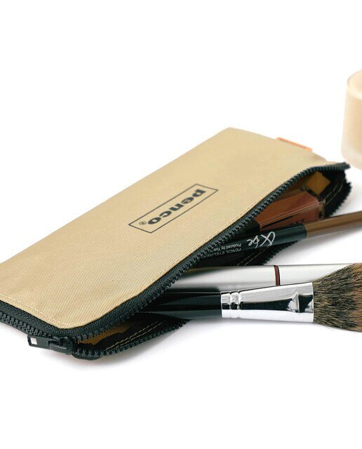 Estojo Penco em nylon plano bege Bege-4
