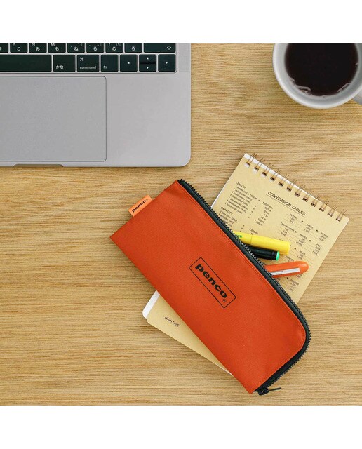 Estojo plano em nylon Penco laranja Laranja-2