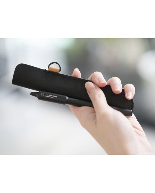 Estuche de cuero HMM negro Negro-11