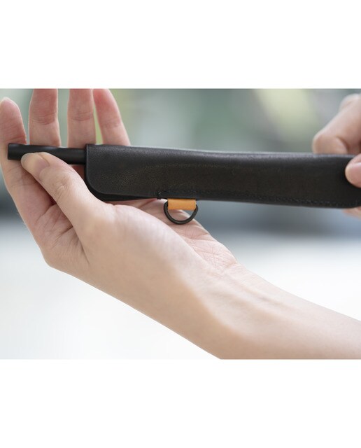 Estuche de cuero HMM negro Negro-12