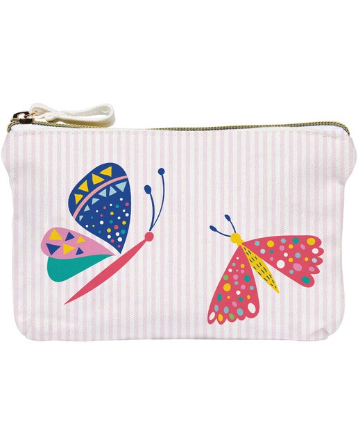 Bolsa algodão imagem borboletas Draeger multicor Branco-1