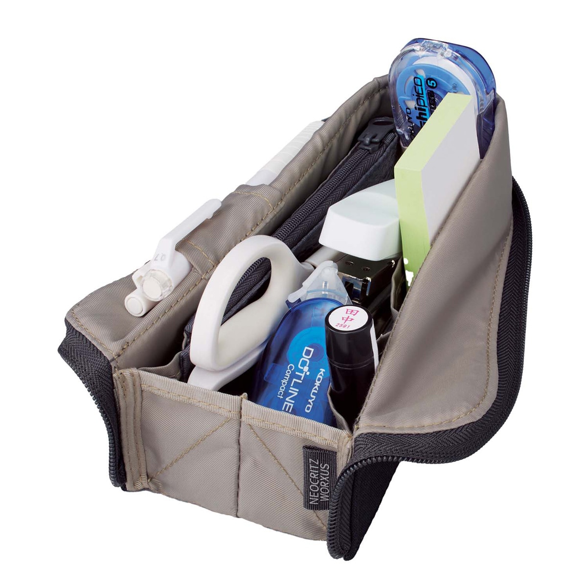 Imagen 3 de Estuche multiusos Kokuyo Neo Critz Worxus negro y azul claro Negro