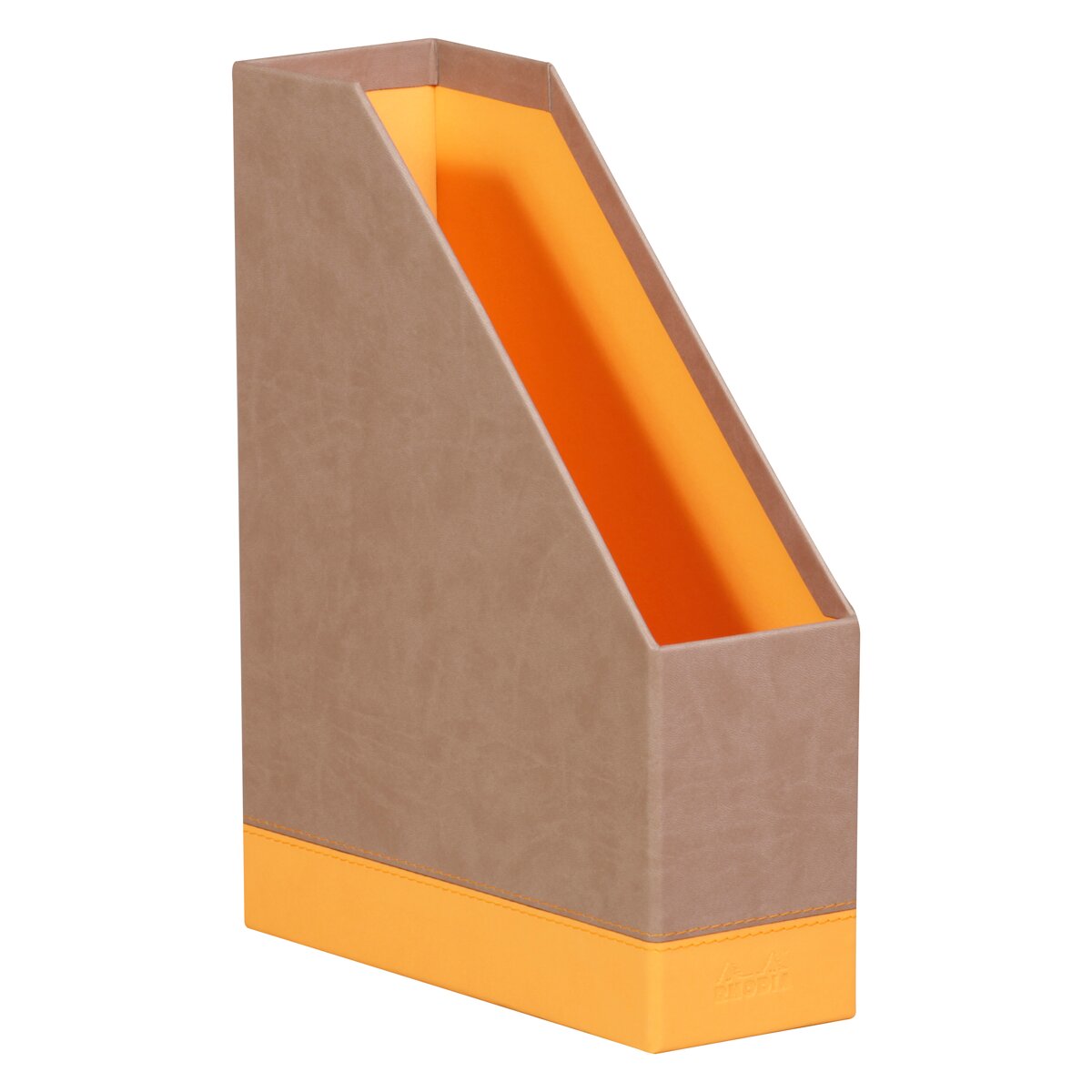 Cesto de revistas em pele sintética Rhodia taupe Taupe-3