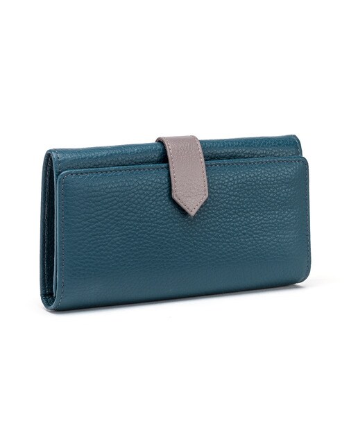 Porta-Moedas Horizontal Sofía Octano - Cinzento Verde-azulado-1