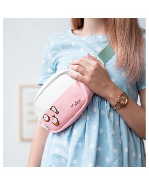Bolsa de Cintura Pusheen The Cat Rose Collection - Branco/Rosa Branco-5