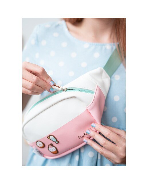Bolsa de Cintura Pusheen The Cat Rose Collection - Branco/Rosa Branco-6