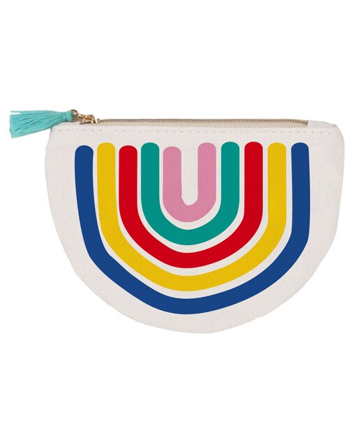 Porta moedas de algodão arco-irís Draeger multicor Branco-1