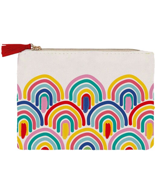 Porta moedas algodão arco-irís Draeger multicor Branco-1