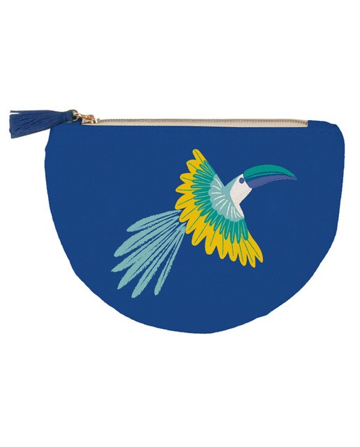 Porta moedas algodão tucano a voar Draeger azul Azul-escuro-1