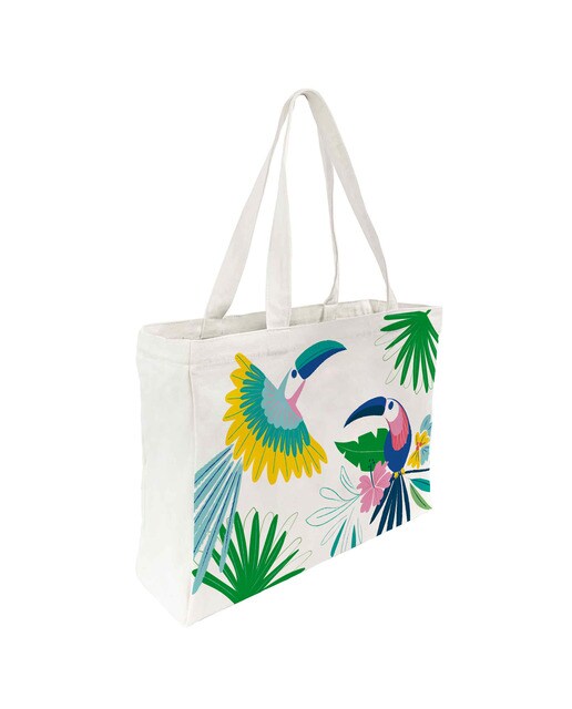 Saco d epano tucanos Draeger branco e verde 1