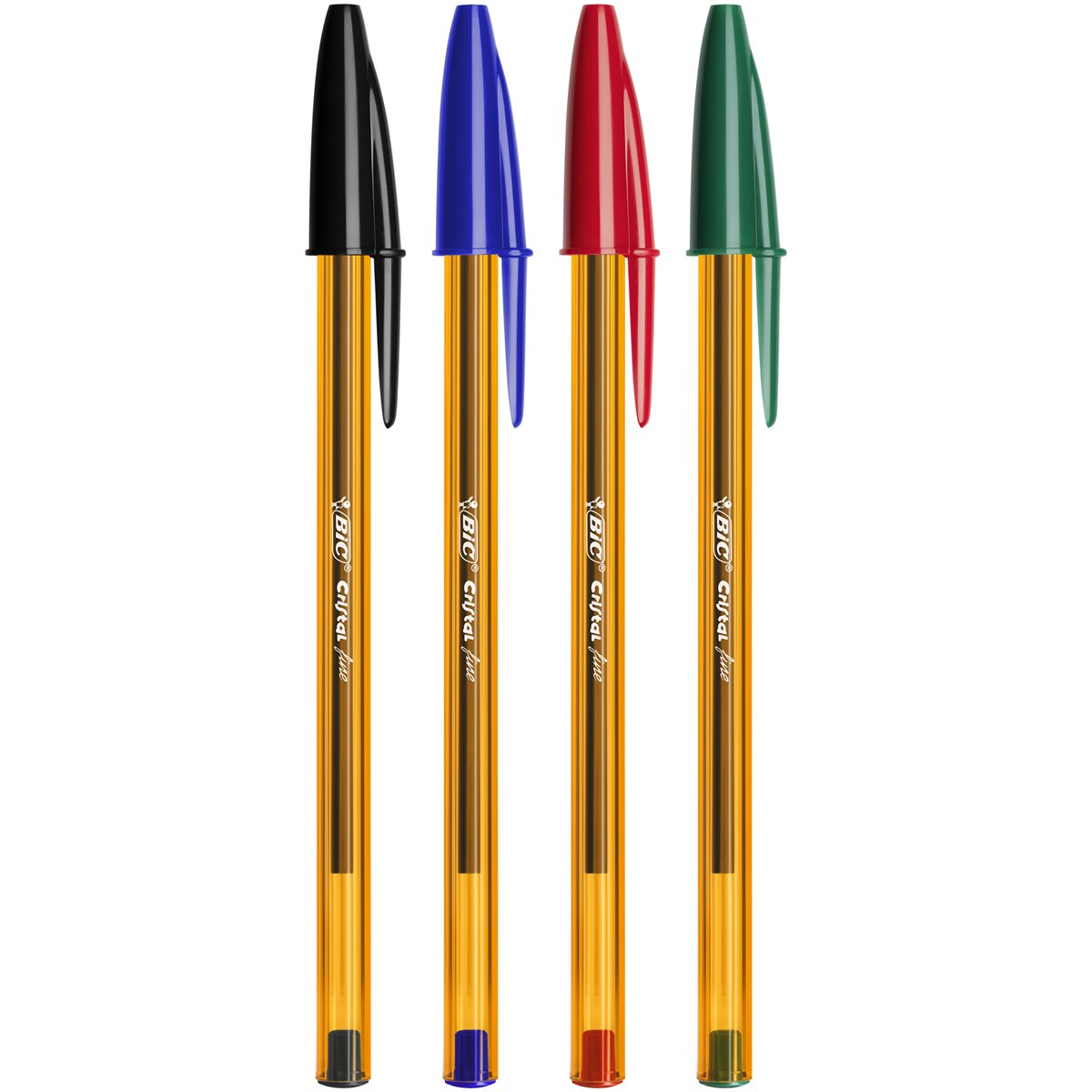 Bolígrafos Azules Cristal Fine Punta Fina Pack de 4 BIC 4