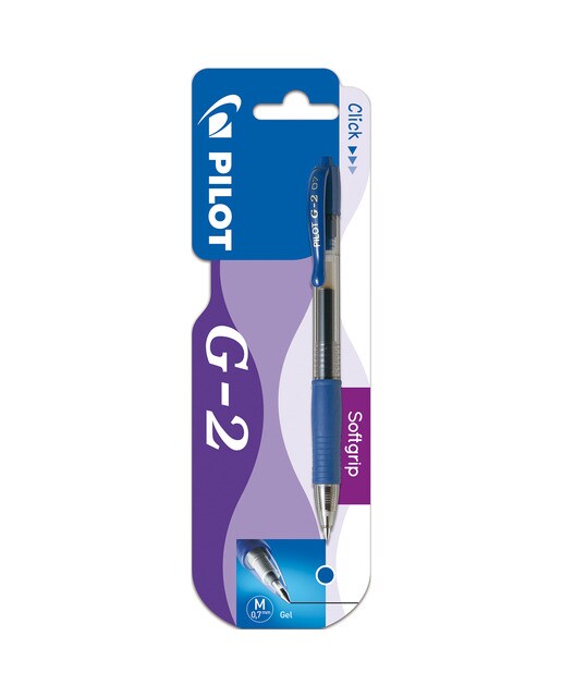 Imagem 0 de Blister G-2 Caneta esferográfica de tinta de gel retráctil azul Pilot