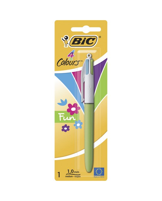 Pack de 1 Caneta Esferográfica de 4 Cores Fun Pastel Ponta Média 2