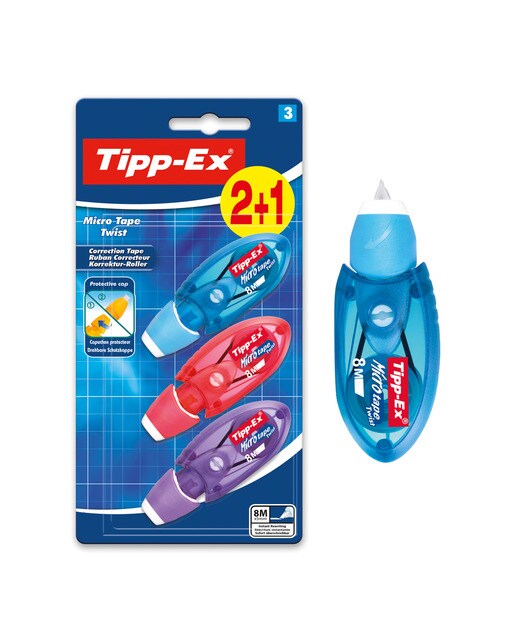 Imagen 0 de Pack de 2+1 cintas correctoras Tipp-Ex micro tape twist BIC