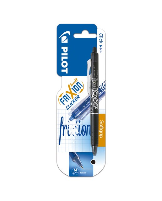 Imagem 0 de Blister com 1 Caneta esferográfica apagável Frixion Clicker preta Pilot