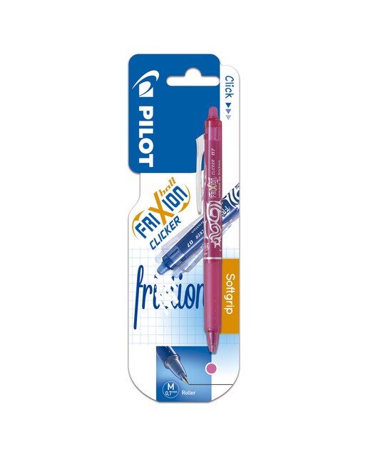 Blister 1 Caneta apagável Frixion Clicker rosa Pilot 1