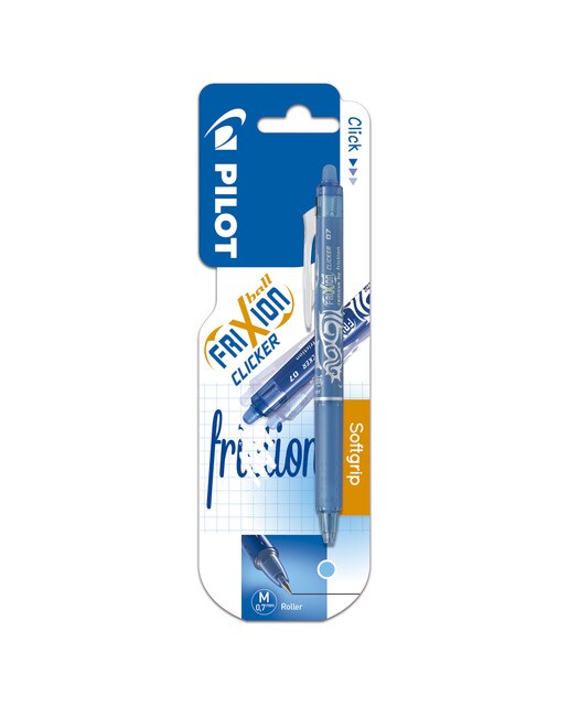 Blister 1 Caneta esferográfica apagável Frixion Clicker azul-claro Pilot 1