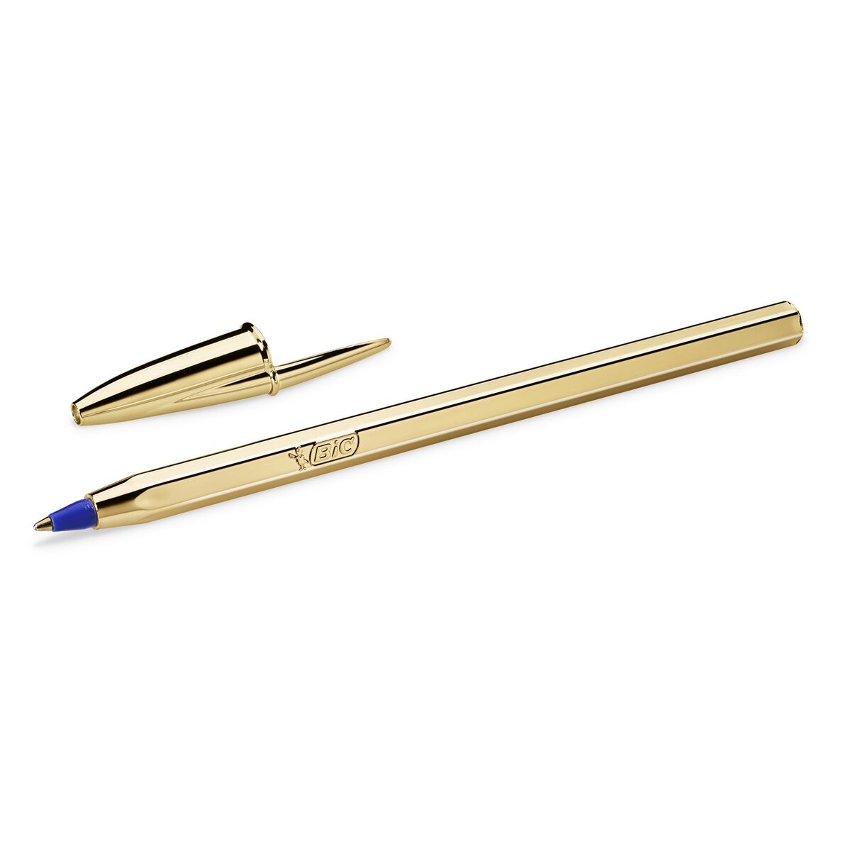 Pack de 2 canetas esferográficas Cristal Shine com corpo prateado Ponta Média Ouro / Prata-3